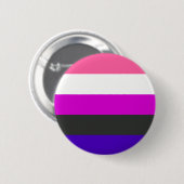 Badge Rond 5 Cm Drapeau de Genderfluid (Devant & derrière)