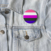 Badge Rond 5 Cm Drapeau de Genderfluid (En situation)