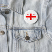 Badge Rond 5 Cm Drapeau de Géorgie (En situation)