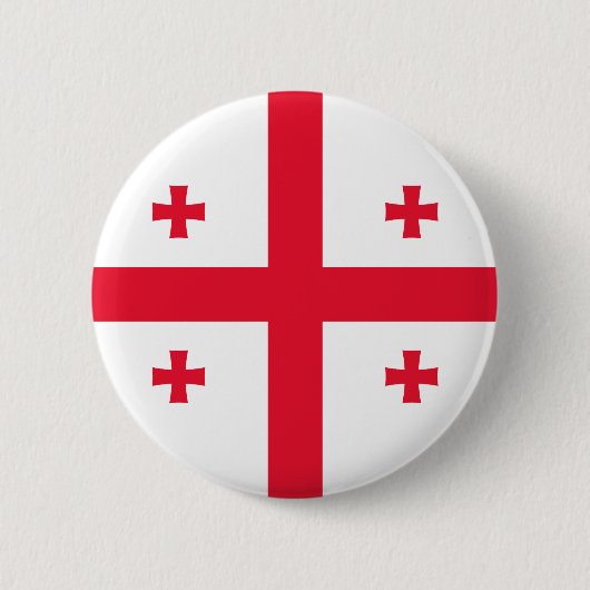 Badge Rond 5 Cm Drapeau de Géorgie (Devant)
