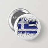 Badge Rond 5 Cm Drapeau de Grec de défibreurs (Devant & derrière)