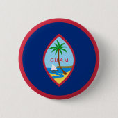 Badge Rond 5 Cm Drapeau de Guam (Devant)