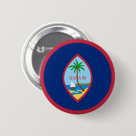 Badge Rond 5 Cm Drapeau de Guam (Devant & derrière)