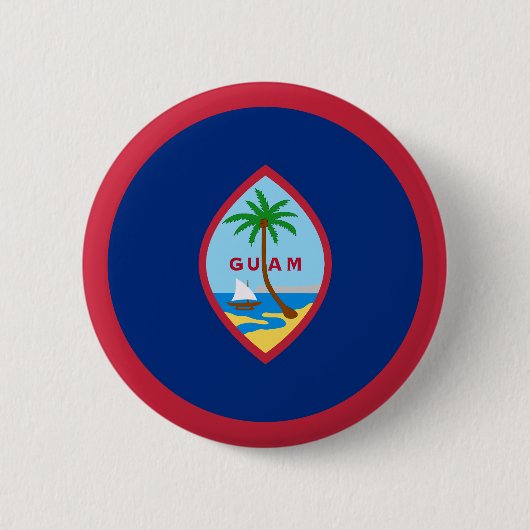 Badge Rond 5 Cm Drapeau de Guam (Devant)