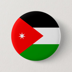 Badge Rond 5 Cm Drapeau de haute qualité de la Jordanie