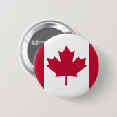 Badge Rond 5 Cm Drapeau de haute qualité du Canada (Devant & derrière)