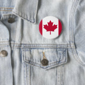 Badge Rond 5 Cm Drapeau de haute qualité du Canada (En situation)