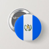 Badge Rond 5 Cm Drapeau de haute qualité du Guatemala (Devant & derrière)