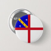 Badge Rond 5 Cm Drapeau de Herm (Devant & derrière)