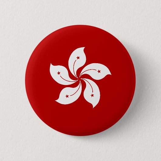 Badge Rond 5 Cm Drapeau de Hong Kong (Devant)