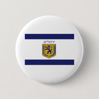 Badge Rond 5 Cm Drapeau de Jérusalem
