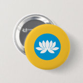 Badge Rond 5 Cm Drapeau de Kalmoukie (Devant & derrière)