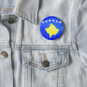 Badge Rond 5 Cm Drapeau de Kosovo (En situation)