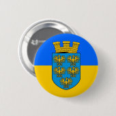 Badge Rond 5 Cm Drapeau de la Basse Autriche (Devant & derrière)