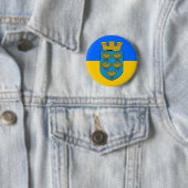 Badge Rond 5 Cm Drapeau de la Basse Autriche (En situation)