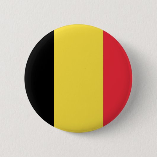 Badge Rond 5 Cm Drapeau de la Belgique (Devant)