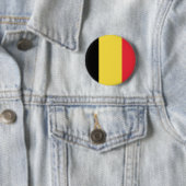 Badge Rond 5 Cm Drapeau de la Belgique (En situation)