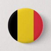 Badge Rond 5 Cm Drapeau de la Belgique (Devant)
