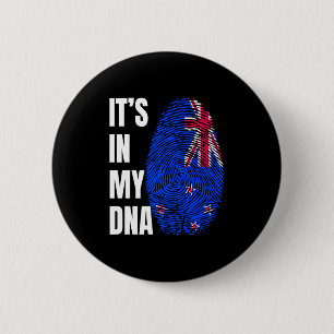 Badge Rond 5 Cm Drapeau de la biométrie de l'ADN d'empreinte digit
