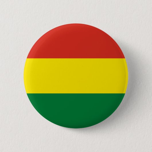 Badge Rond 5 Cm Drapeau de la Bolivie (Devant)