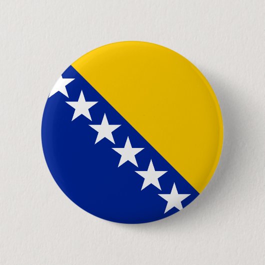 Badge Rond 5 Cm Drapeau de la Bosnie (Devant)