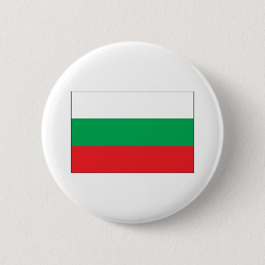 Badge Rond 5 Cm Drapeau de la Bulgarie (Devant)