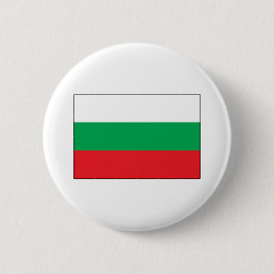 Badge Rond 5 Cm Drapeau de la Bulgarie