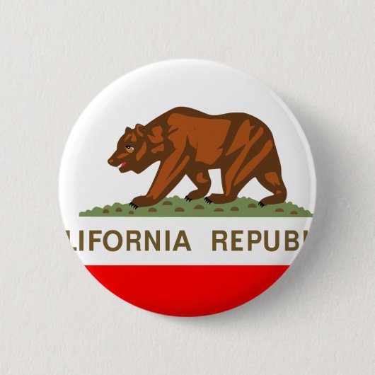 Badge Rond 5 Cm Drapeau de la Californie (Devant)