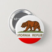 Badge Rond 5 Cm Drapeau de la Californie (Devant & derrière)