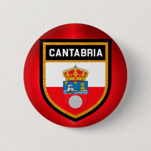 Badge Rond 5 Cm Drapeau de la Cantabrie