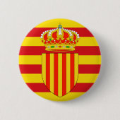 Badge Rond 5 Cm Drapeau de la Catalogne (Devant)