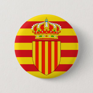 Badge Rond 5 Cm Drapeau de la Catalogne