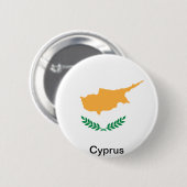 Badge Rond 5 Cm Drapeau de la Chypre (Devant & derrière)