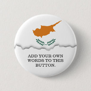 Badge Rond 5 Cm Drapeau de la Chypre