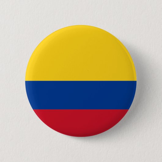 Badge Rond 5 Cm Drapeau de la Colombie (Devant)