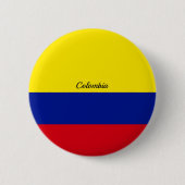 Badge Rond 5 Cm Drapeau de la Colombie (Devant)