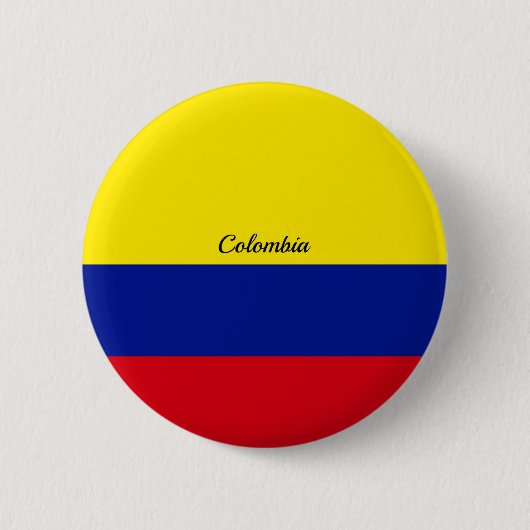 Badge Rond 5 Cm Drapeau de la Colombie (Devant)