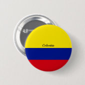 Badge Rond 5 Cm Drapeau de la Colombie (Devant & derrière)