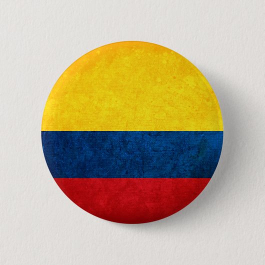 Badge Rond 5 Cm Drapeau de la Colombie (Devant)