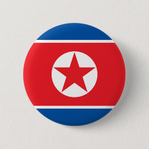 Badge Rond 5 Cm Drapeau de la Corée du Nord