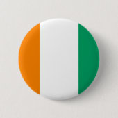 Badge Rond 5 Cm Drapeau de la Côte d'Ivoire (Devant)