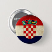 Badge Rond 5 Cm Drapeau de la Croatie (Devant & derrière)