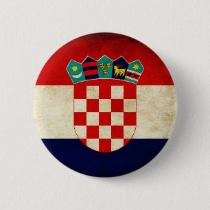 Badge Rond 5 Cm Drapeau de la Croatie