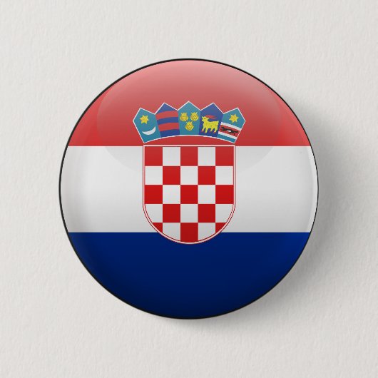 Badge Rond 5 Cm Drapeau de la Croatie (Devant)