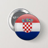 Badge Rond 5 Cm Drapeau de la Croatie (Devant & derrière)