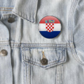 Badge Rond 5 Cm Drapeau de la Croatie (En situation)