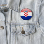 Badge Rond 5 Cm Drapeau de la Croatie (En situation)