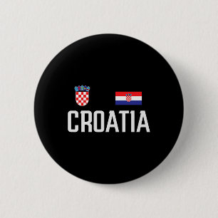 Badge Rond 5 Cm Drapeau de la Croatie Fan de football croate Homme