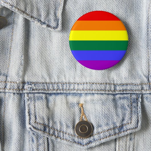 Badge Rond 5 Cm Drapeau de la Fierté arc-en-ciel LGBTQIA+