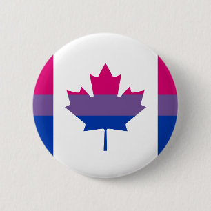 Badge Rond 5 Cm Drapeau de la fierté canadienne bisexuelle Bouton